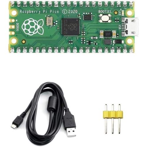 Pré-soudé Raspberry Pi Pico Board, Basée sur Raspberry Pi RP2040 Puce, Dual-Core Arm Cortex M0+ Processeur Fonctionnant Jusqu'à 133 MHz, Support C/C ++ / Python.[V841]