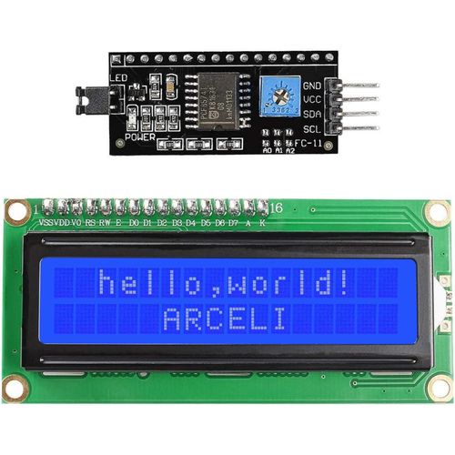 IIC I2C TWI 1602 Module d'affichage LCD, Module d'affichage série 16x2, Compatible avec Raspberry Pi Pico.[V873]