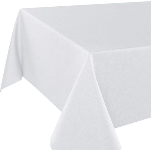 Nappe De Table Vienne Blanc, Imperméable Anti Tache, Pour Toute L'année, Rectangulaire 130x160 Cm