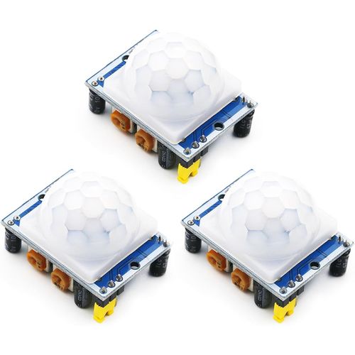 Capteur Humain Motion PIR Modules Bin 3 pièces Module de capteur Humain Pyroelectric Sonde de capteur Infrarouge Module de Capteur Infrarouge Humain Compatible avec Arduino