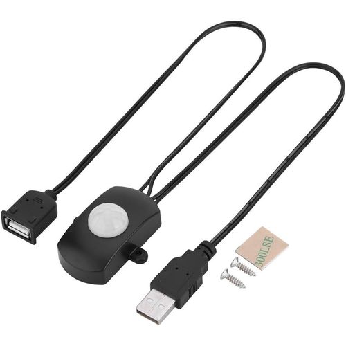 Mini détecteur de mouvement PIR commutateur détecteur de présence pour DIY d'éclairage à LED, détecteur de détecteur de mouvement infrarouge PIR Interrupteur Interface USB