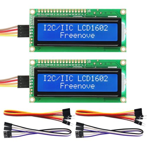 I2C IIC LCD 1602 Module (2 Pack), New Type TWI Serial 16x2 Display, Compatible with Arduino Raspberry Pi Pico ESP32 ESP8266.[V303]