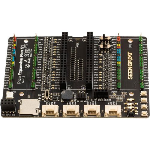 Raspberry Pi Pico GPIO Expander 2x20Pin Pico GPIO Expansion Plus S1 for Raspberry Pi Hats and Raspberry Pi Pico Expansion Boards,Micro SD Card Slot 3.5mm Audio Jack Reset Button.[V328]