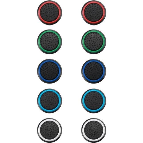 5 Paire Remplacement Joystick Silicone Housse Bouchon Protection Silicone Pouce Joystick Thumb Grip Thumbstick Cap Cover Game Controllers Pour Ps5¿Ps4, Xbox 360, Ps3 Contrôleurs.[E831]