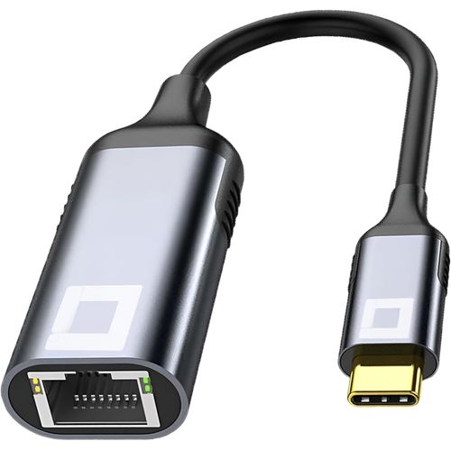 CO2 LAN Adaptateur USB C vers Ethernet, USB C vers RJ45 Gigabit 1 Gbps, Plug & Play, Compatible pour, MacBook Pro/Air, Galaxy S24, Dell, Switch.[V586]