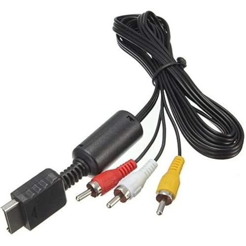 Câble Composite Av À Rca Pour Ps2 Ps3 (1,8m).[E983]