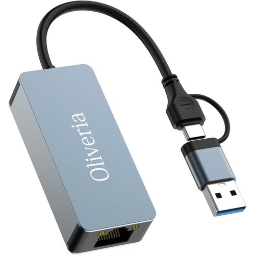 Adaptateur réseau USB LAN 2,5 G, 2 en 1 USB-C Ethernet, 100/1000/2500 Mbps, adaptateur LAN pour PS4, PS5, Switch, Steam Deck, XPS, TV Box, iPad, MacBook, smartphone, tablette.[V226]