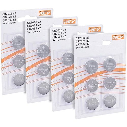 Lot de 24 Piles Litio, 8X CR2016, 8X CR2025, 8X CR2032, 3V, Pile Bouton au Lithium Alcaline.[V687]
