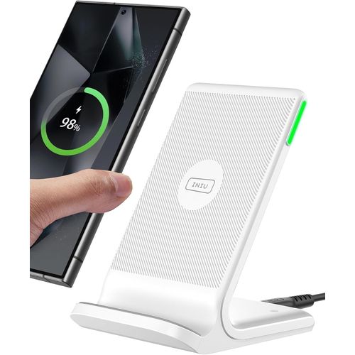 Chargeur Induction Stand,[Blanc,15w] Qi Certifié Wireless Charge Sans Fil Rapide Pour Iphone 16 15 14 13 12 11 Pro Max Samsung Galaxy Google Etc.[Y55]