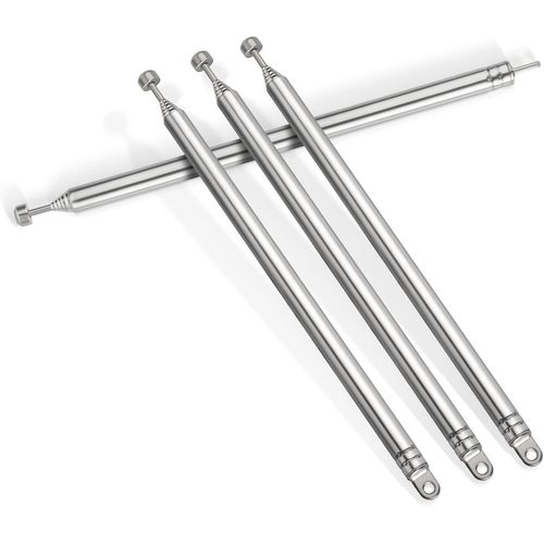 Antenne Télescopique Radio FM Dab Portable Interieur 74 cm 7 Rubriques Remplacement pour Système Radio Tuner Chaîne HiFi Récepteur Stéréo Bluetooth AV Onkyo Denon Pioneer,4 Paquets.[U220]