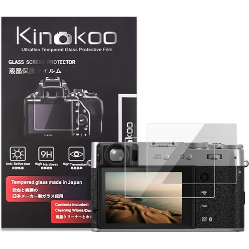Fuji x100V x100VI Protection D'Ecran,0.25mm Dureté 9H Film Compatible Fujifilm x100VI x100V Appareil Photo Verre Trempé Film Numérique sans bulles/anti-rayures (paquet de 2).[W345]