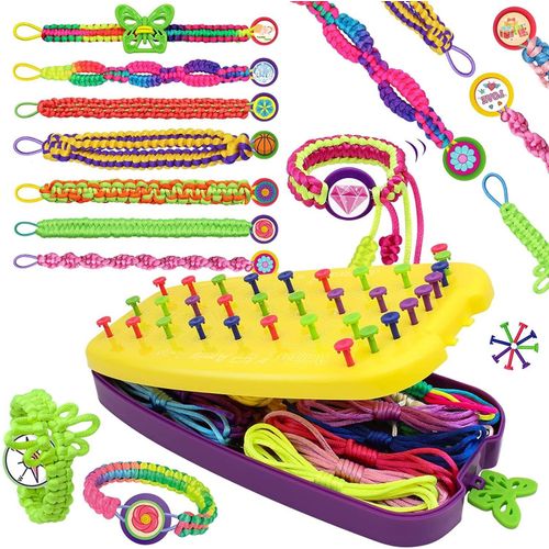 Kit Bracelet Fille,Cadeau Enfant Jouet Kit de Fabrication de Bracelets,Enfants Créatifs DIY Artisanat et Art Bijoux Kit pour Filles de 6 7 8 9 10 11 12 ans,Cadeau d'anniversaire pour Enfants