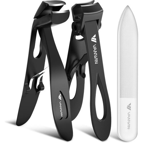 Coupe-Ongles Pour Homme,Coupe-Ongles À Tête Inclinée Pour Ongles Épais,Coupe-Ongles À Mâchoire Large Pour Personnes Âgées,Coupe-Ongles Ultra Tranchant Pour Une Coupe Plus Facile,Noir.[Y280] 