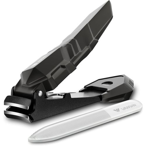 Coupe Ongle Professionnel,Coupe Ongle Avec Récipient De Collecte,Coupe Ongle Pour Ongles Épais Et Ongle De Pied,Coupe Ongle En Acier Inoxydable De Haute Qualité Pour Hommes Et Femmes Noir.[Y29] 