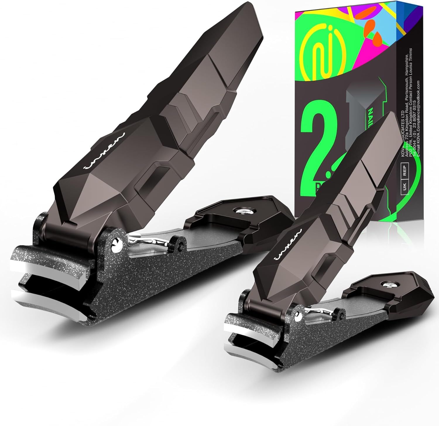 Coupe Ongle Set Professionnel,Coupe Ongle Set Pour Ongles Épais Et Ongle De Pied,Coupe Ongle Avec Récipient De Collecte,Coupe Ongle Manucure En Acier Inoxydable De Haute Qualité Pour Hommes E.[Y18] 