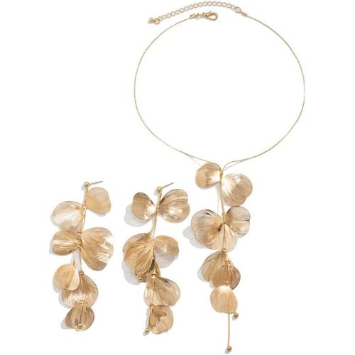 Parure Bijoux Femme Élégantes Glamour Bijoux Parure Mariée Mariage Bijoux Parure Pendentif Collier Et Boucles D'oreilles Con Strass Parure Bijoux Cadeau.[Y259]