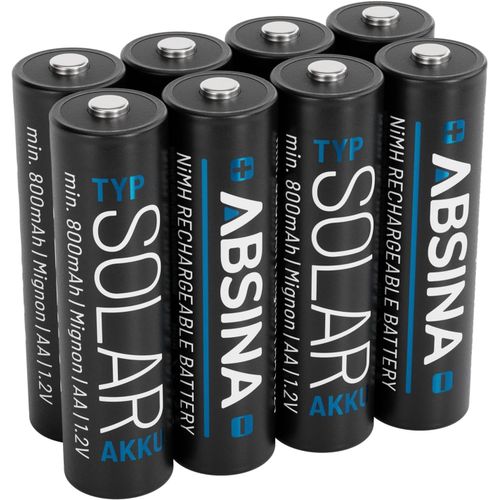 8x Pile Solaire Rechargeable Aa 800mah 1.2v Nimh-Pile Pour Lampe Solaire-Pile Rechargeable Aa À Faible Décharge-Piles Rechargeables,Batteries Solaires Rechargeables,Pile Aa.[T275]