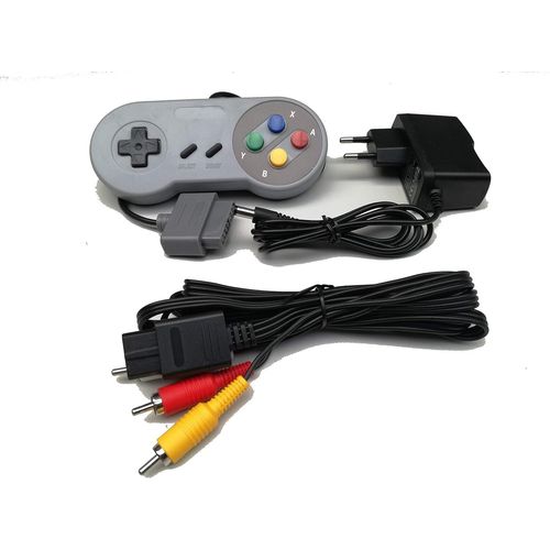Manette De Jeu,Chargeur Secteur Et Cable Av Rca Compatible Avec La Console Super Nintendo Snes.[R180]