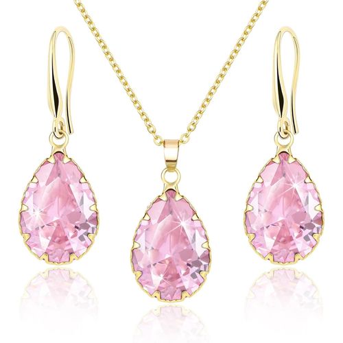 Ensemble De Bijoux,Bijoux De Mariée,Bijoux De Mariage,Bijoux De Mariée,Boucles D'oreilles Suspendues Et Pendentifs,Collier Pour Femmes,Disponible En Argent,Or Et Or Rose.[Y48]