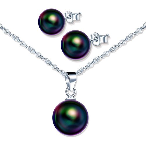 Ensembles De Bijoux De Perles,Collier Perle Pour Femme,Boucles D'oreilles Perle Élégantes,En Argent 925,Cadeau De Noël Et Anniversaire.[Y776]