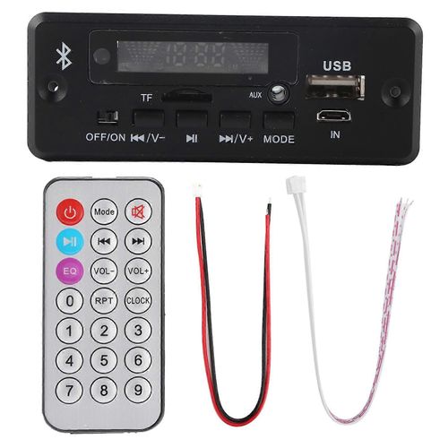 02CABT DX AUX Affichage coloré sans perte FLAC MP3 Bluetooth 5.0 Carte décodeur d'appel (Noir)