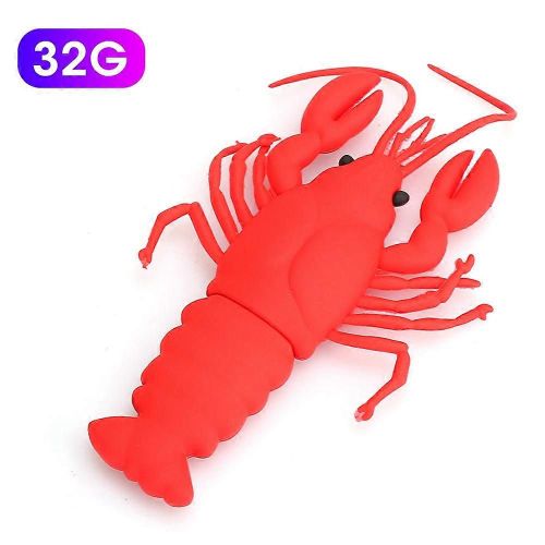 Dessin Animé U Disque PVC Petit USB Homard Motif Flash Stylo Clé USB Mignon Memory Stick 32G