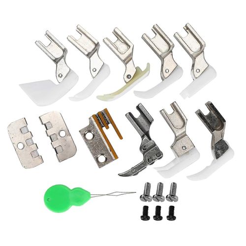 Machine à coudre Kit pied-de-biche en acier inoxydable Fermeture à glissière invisible en plastique pour coudre le cuir