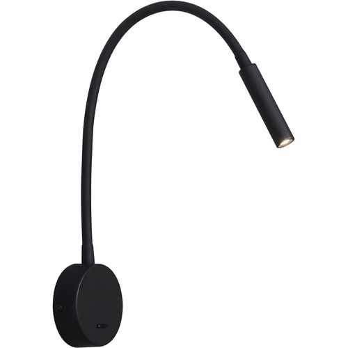 Applique de Lecture Noir, Lampe Col de Cygne Flexible LED 3W 3000K Fixation Liseuse Murale 240V avec interrupteur pour Chambres Salon Int¿¿rieur Salon