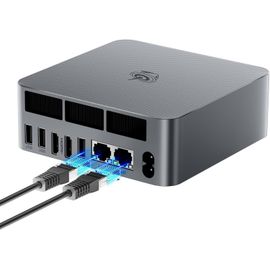 ChenQuanSarl-Mini Pc Eqr5, Ryzen 5 5650U(6C/12T Jusqu'À 4,2Ghz), Mini Ordinateur Amd 16Gb Ddr4 500Gb M.2 Pcie3.0 Ssd, 4K Dual Display,Dual Hdmi, Dual 1000M Lan,Wifi6, Bt5.2
