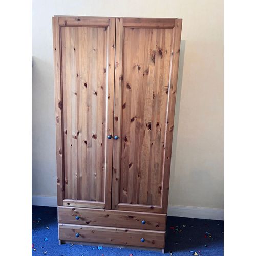 Armoire Porte En Bois Et 2 Tiroirs