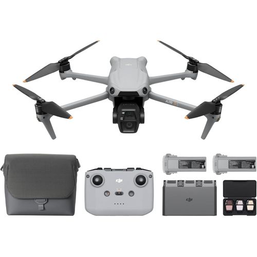 Letnerny-Bundle Fly More Air 3s (Rc-N3), Drone Avec Caméra Grand-Angle Cmos 1'' & Télécaméra Moy., Vidéo Hdr 4k/60 Ips, Détection Dobstacles Omnidir. En Pay Nocturne & 3 Batteries Pour Un Vol Prolong-Dji