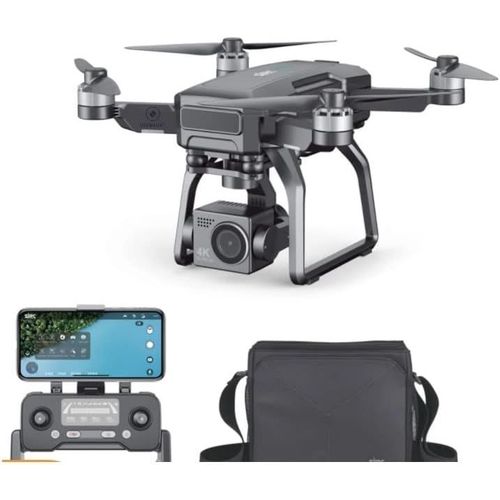 Letnerny-Skyline² 5 Ghz Professionnelle Drone Avec Vrai 4k Caméra, Gps, Suspendu Cardan Et Transporteur Cas, 30km/H-3km Distance, Noir