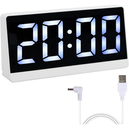 BAERTMY-Réveil Numérique Horloge Digitale Réveil Alimenté Par Usb/Batterie Pour Enfants Adultes Réveil De Chevet Avec Fonction Snooze Température Datetime Luminosité Réglable