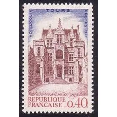 40ème Congrès De La Fédération Des Sociétés Philatéliques Françaises À Tours Année 1967 N° 1525 Yvert Et Tellier Luxe