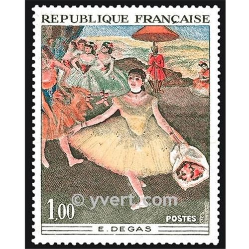 Art : Oeuvre D'Edgar Degas Année 1970 N° 1653 Yvert Et Tellier Luxe