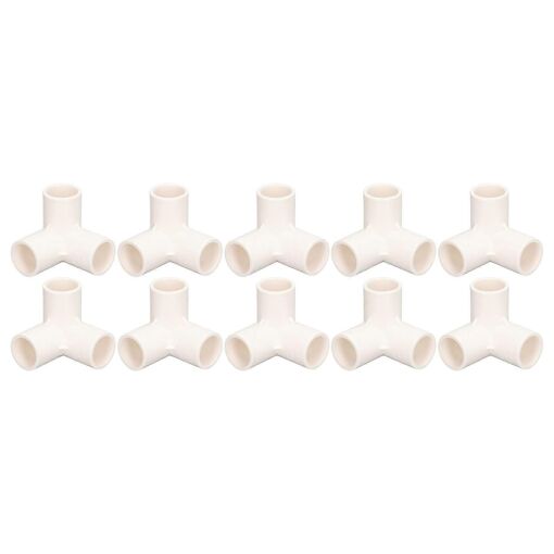 10PCS 3 Voies Raccords De Tuyauterie PVC En Plastique Raccord En T ...
