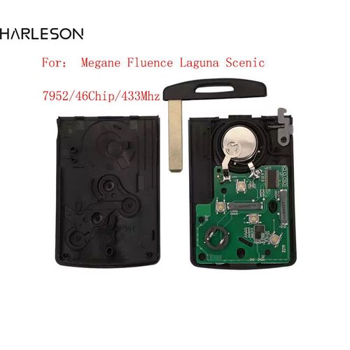 Carte De Clé Télécommande Intelligente Sans Clé,Pour Renault Megane Fluence Laguna Scenic Clio Captur Koleos 433mhz Id46-Pcf7952 4achip 7953m - Type A Megane #A