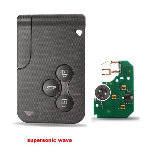 Jingyuqin 3 Boutons 433mhz Id46 Pcf7947 Puce Et Insérer Petite Lame Télécommande Carte Clé Intelligente Pour Renault Megane Scenic Grand - Type Supersonic Wave #B