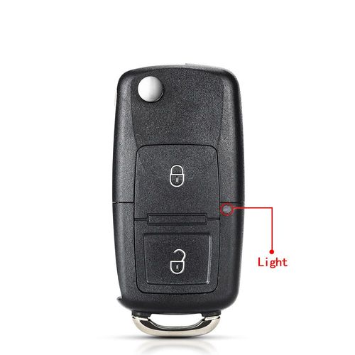 Keyyou 1 Pièces Pour Volkswagen Vw Polo Passat B5 Tiguan Siège De Golf Skoda Auto 2/3 Boutons Pliant Voiture Clé À Distance Rabat Clé Coque - Type 2 Buttons