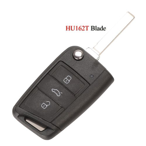 Jingyuqin Coque De Clé De Voiture À Distance Pour Volkswagen Vw Golf 7 Coccinelle Jetta Bora Passat Polo Tiguan 3 Boutons Chrome Hu66 Hu162t - Type B Type Hu162t #A