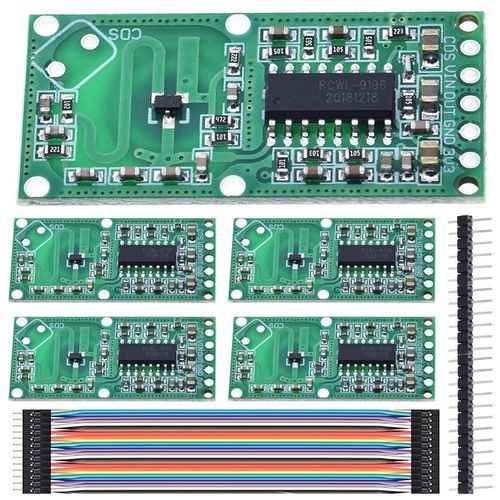 Kyaoayo-5 Pièces Rcwl-0516 Module Radar À Micro-Ondes Capteur De Commutateur À Induction Du Corps Humain 3.3v Carte De Distance De Détection Pour Arduino Avec Câble Dupont, Embase 40 Broches