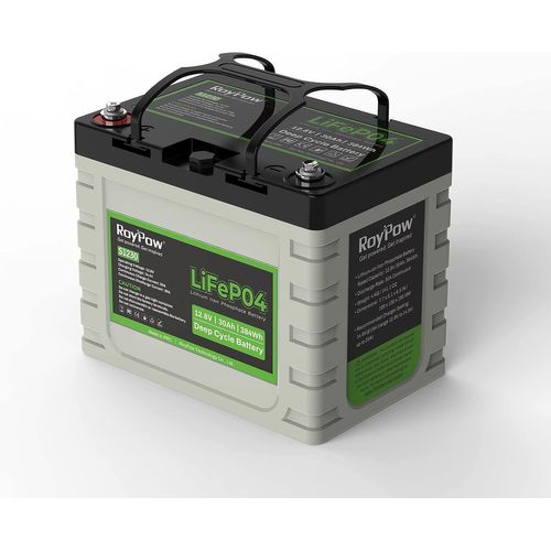 Kyaoayo-12v Lithium-Batterie 30ah, Deep Cycle Lifepo4 Lithium-E Nphosphat-Batterie Für Rv, Solar Marine Und Off Grid