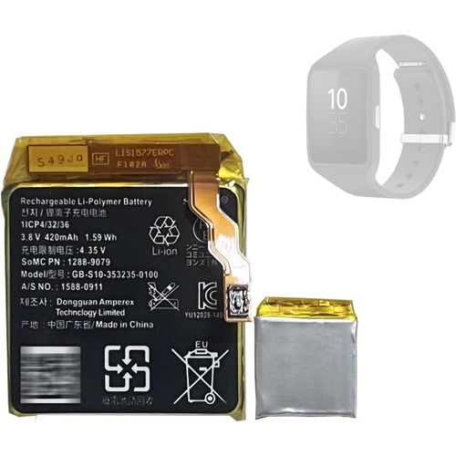Kyaoayo-Batterie De Rechange Gb-S10-353235-0100 Compatible Avec So-Ny Smartwatch 3 Sw3 Swr50 3sas