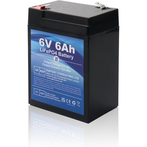 Kyaoayo-Batterie Rechargeable Lifepo4 6v 6ah Avec Protection Bms Pour Jouets À Enfourcher. Batterie Au Lithium Fer Phosphate Pour Lampes De Poche, Ups, Bateaux À Moteur Camping Panneaux Solaires