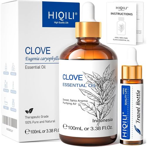 Kyaoayo-Huile Essentielle Clou De Girofle,100% Pure Naturelle & Bio Pour Dentaire,Spray,Diffuseur,Diy - 100ml