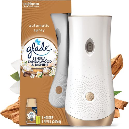 Kyaoayo-Automatic Spray Diffuseur - Infusé Aux Huiles Essentielles - Jusqu'à 2 Mois De Parfum - Sensual Sandalwood & Jasmine - 1 Diffuseur + 1 Recharge 