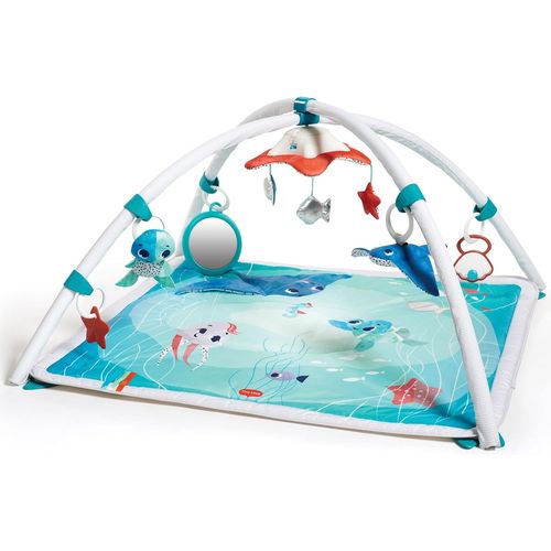 Kyaoayo-Tapis D'éveil Et Mobile Musical 2 En 1, Tapis D'éveil Bébé, Tapis D'éveil Musical Avec Arches Ajustables, Dès La Naissance, Collection Treasure The Ocean