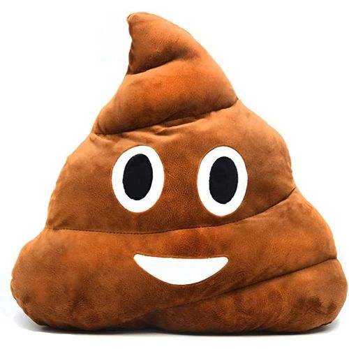 KYAOAYO-Coussin En Peluche Rond Motif Triangle, Marron