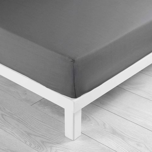 Kyaoayo-Drap Housse (160 X 200 Cm) Lina Anthracite, 100% Coton