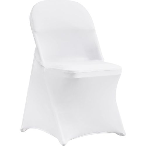 KYAOAYO-Housse De Cha 30Pcs Housses De Cha Spandex Extensible Universel Taille Compatible . 406X508X762 Mm Housses De Cha s Pliantes Amovibles Pour Déco Fête Mariage Cérémonie Banquet Blanc
